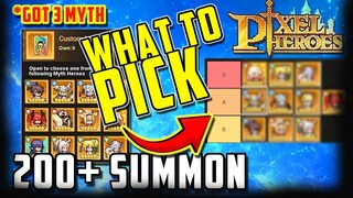 Myth Selector Tier List and 200 Summon - Pixel Heroes