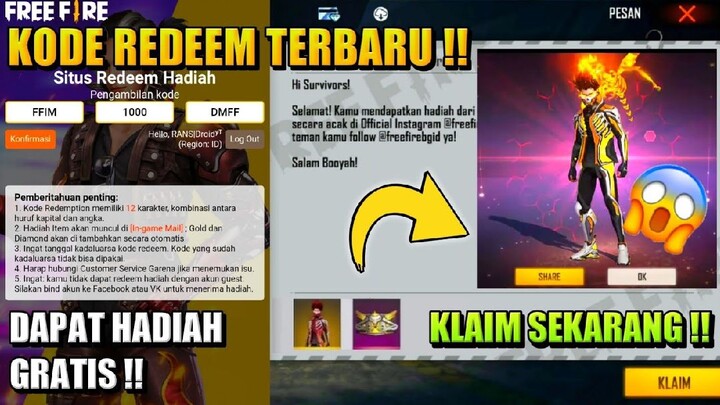 KODE REDEEM FREE FIRE TERBARU