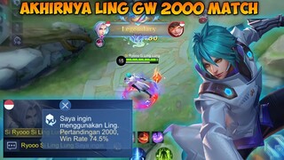 AKHIRNYA LING GW 2000 MATCH!! | TOP GLOBAL LING - Mobile Legends