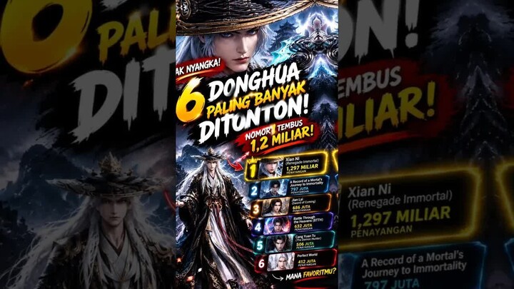 1,2 MILIAR Penayangan!  Ini Dia Donghua yang Paling Banyak Ditonton#donghua