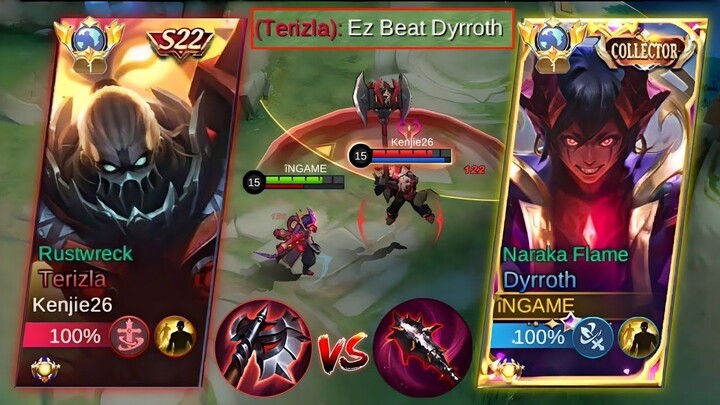 DYRRROTH VS TERIZLA WHO IS THE STRONGEST FIGHTER (EXPLAINED TIPS TUTORIAL) MLBB