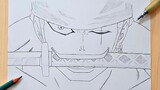 How to Draw Zoro | One Piece!! | Step By Step Easy | Tutorial