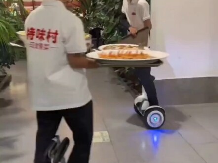 It's really necessary to have a car when delivering dishes this far.