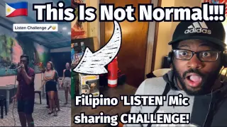 Can All Filipinos Sing? Filipino 'LISTEN' Mic sharing CHALLENGE! On TikTok | REACTION!!!!