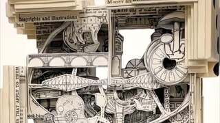 “书籍页面雕刻图案后，仿佛一眼就能看透整本书”