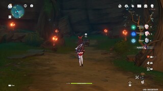 Genshin Impact Shirikoro Peak Underground Cave Five Fire Torch Puzzle Solved - Tsurumi Island