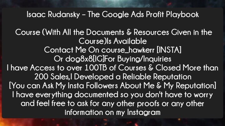 Isaac Rudansky – The Google Ads Profit Playbook Course Download