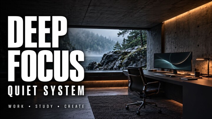 Deep Focus Music to Block Distractions 🎧 Work & Study | Quiet System 4K
