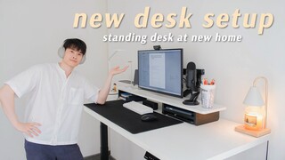 MY NEW DESK SETUP | Bàn làm việc của mình ở nhà mới | Từ giờ được đứng học và làm việc rồi!