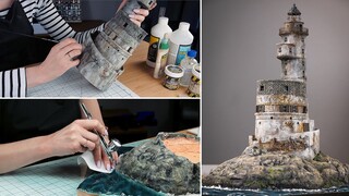 How to Build an Amazing Seaside Diorama // Aniva Lighthouse from scratch