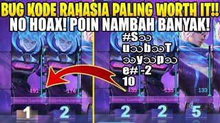 BUG KODE RAHASIA TERBARU!! POIN NAMBAH BANYAK TANPA TOA DAN SPAM!! BURUAN DI COBA PASTI RANK 1 !!