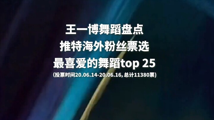 【王一博】盘点推特海外粉丝票选最喜爱舞台top25（精简重置版）20200616