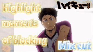 [Haikyuu!!]  Mix cut |  Highlight moments of blocking