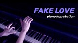 Bts "Fake Love" Using a Piano to Challenge a Band | Loop Station Remix