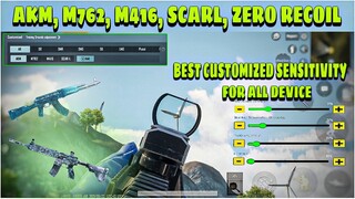 BGMI / PUBG NEW CUSTOMIZED SENSITIVITY GUIDE / TUTORIAL | AKM, M762, M416 ZERO RECOIL SENSITIVITY