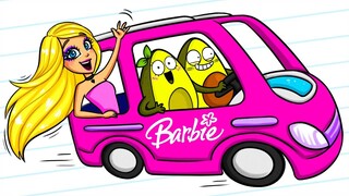 Vegetable and Barbie Car