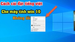 Hướng dẫn cách cài đặt tiếng việt cho máy tính win 10 Đơn giản