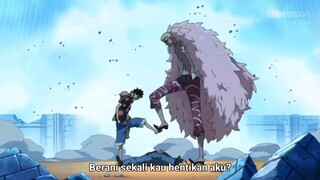 pertarungan sengit Luffy melawan doflamingo