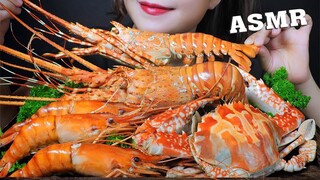 ASMR SEAFOOD BOILED PLATTER (LOBSTER , RED CRAB , FRESHWATER PRAWN) EATING SOUND  | LINH-ASMR