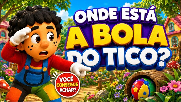 Onde está a bola do Tico? ⚽👀 Desafio visual infantil