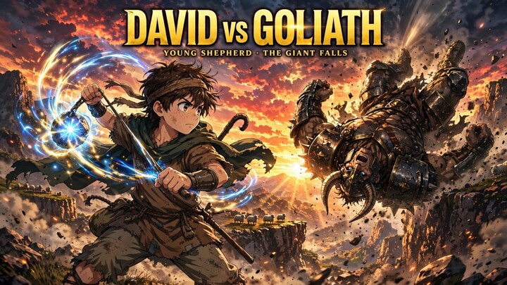 David vs Goliath - Full Anime Movie Your Giant Will Fall | 1 Samuel 17:47