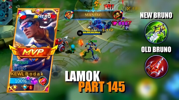 LAMOK PART 145 | BRUNO BEST BUILD AND EMBLEM SEASON 24 | Mobile Legends Bang Bang