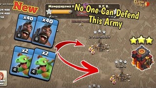 New Th10 Mass Hogs Strategy | Best War Attack | Clash Of Clan