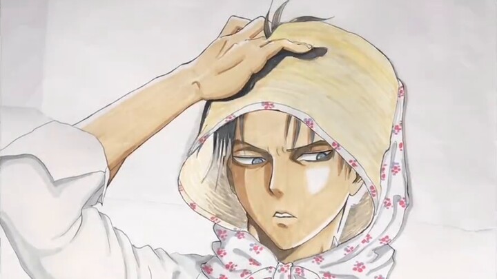 Draw a life-sized sketch to make Levi figure