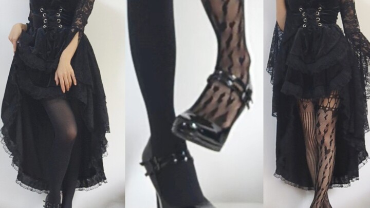 Chín: Giày Mary Jane gót nhọn 8,5cm → phối phong cách gothic, cũng khá ổn