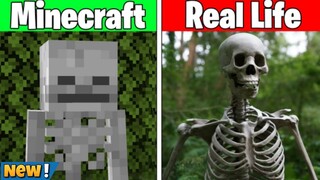 Minecraft vs Real Life(Realistic mobs, entities and characters)