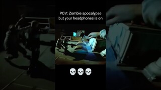 POV: There is a Zombie apocalypse but you have your headphones on rn💀 #parkour
