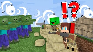 JJ and Mikey WAR vs ZOMBIES in Minecraft (Maizen Mizen Mazien) jj and mikey