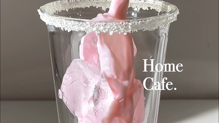 NHÀ CAFE｜Cà phê nhập vai 🍓 dâu tây hoa nhài ✨ latte dừa hồng