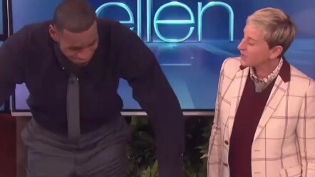 James takes on a no-hands tequila shot challenge to raise money for charity—James really goes all ou