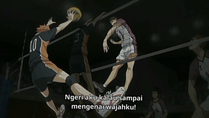 Hinata blok Ushijima , Ngeri kalo kena muka 🗿