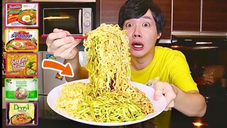 CAMPUR MIE GORENG INSTAN BEBAGAI MERK ENAK GA YA?