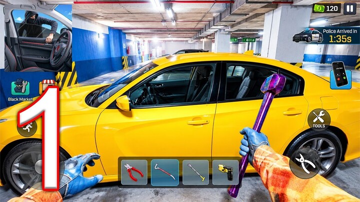 Car Thief: Auto Garage - Gameplay Walkthrough Part 1 - Tutorial & Highlight (iOS,Android)