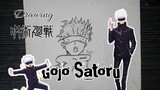 SPEED DRAWING Gojo Satoru anime Jujutsu Kaisen by FloviEx