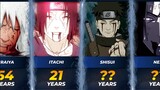 😭AGE OF DEATH OF NARUTO CHARACTERS