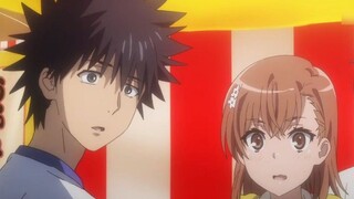 Kamijou Touma and Misaka Mikoto's first meeting. Mikoto is so upset.