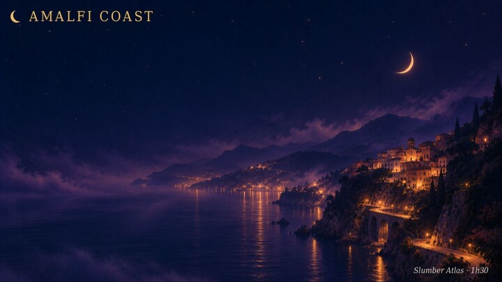 Amalfi Nights — 1h30 of Deep Sleep Music | Ocean Waves & Ambient Sounds