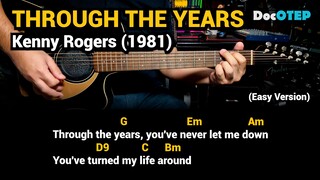 Through the Years - Kenny Rogers (1981) - Easy Guitar Chords Tutorial with Lyrics part 3 SHORTS REEL