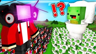 JJ TV MAN TITAN Army vs MIKEY SKIBIDI TOILET Army in Minecraft!   (Maizen)