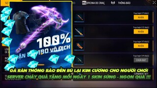 Free Fire| Gà rán đền bù Kim Cương cho người chơi  - Tặng mỗi ngày 1 skin súng server nào cháy thế !