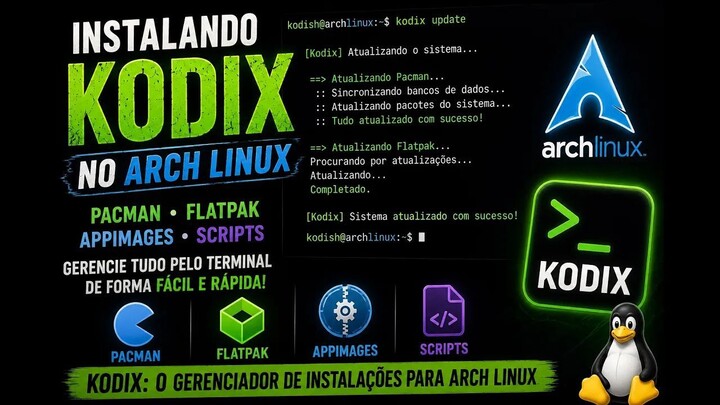 Conheça o Kodix  Gerenciador para Terminal no Arch Linux
