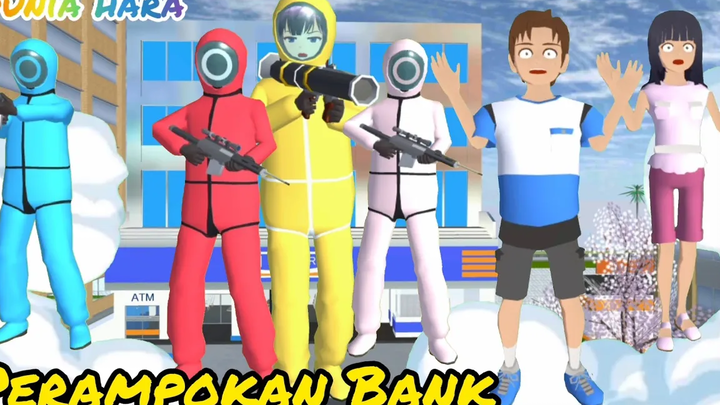 ปล้นธนาคาร ยูตะ มิโอะถูกจับเป็นตัวประกัน Yuta Panic ที่ Squid Robber Game จำลองซากุระ