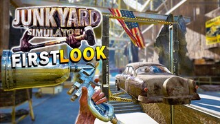 FIRST LOOK - Scrapping Junk and Making Cash Till My Eardrums Burst - Junkyard Simulator Prologue