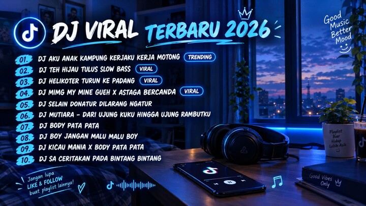 DJ TIKTOK TERBARU 2026- DJ AKU ANAK KAMPUNG KERJAKU KERJA MOTONG DJ TEH HIJAU TULUS SLOW FULL ALBUM