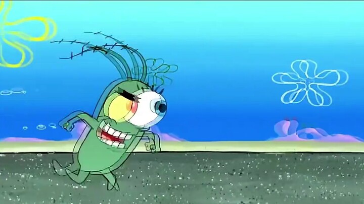 Crazy scene in SpongeBob SquarePants: Mr. Krabs transforms his body to grow a second eye in order to