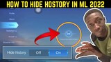 HIDE HISTORY MOBILE LEGENDS 2022 | SAJIDCH GAMING